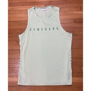 Gymshark Sport Stripe Tank Top Bali Green Men’s Small Mesh Breathable